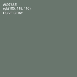 #69766E - Dove Gray Color Image
